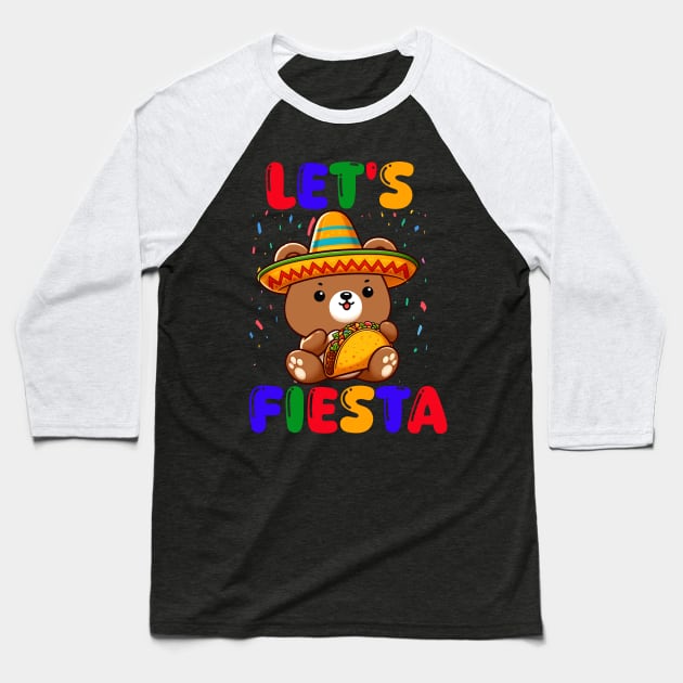 Let's Fiesta Taco Bear Baseball T-Shirt by Teddy Club